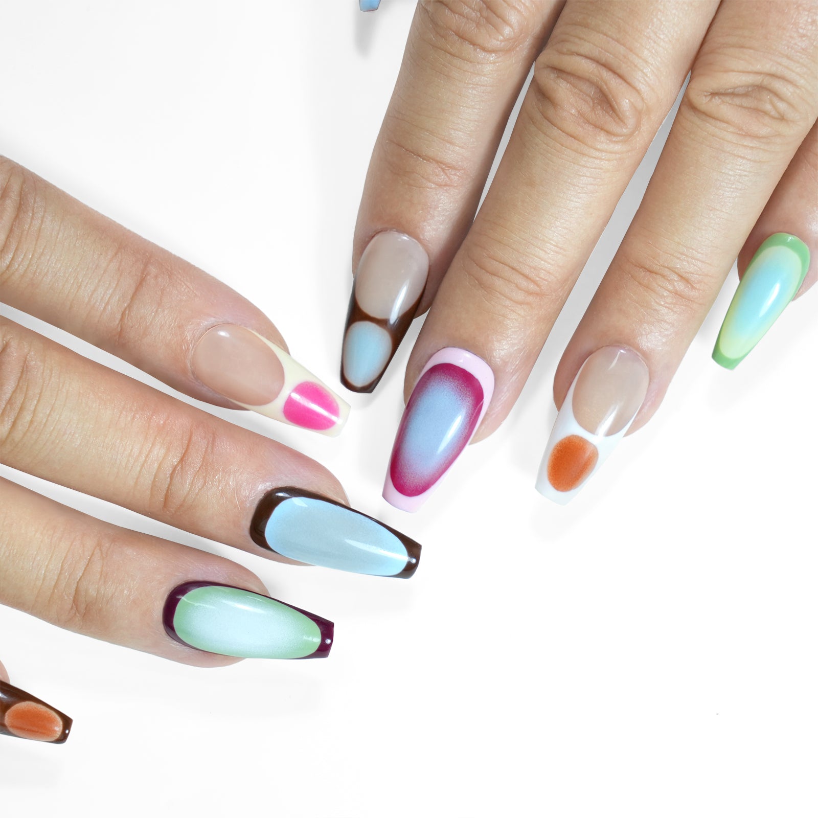 Siva Nail, Summer Beach, Gradient Handmade Press on Nails