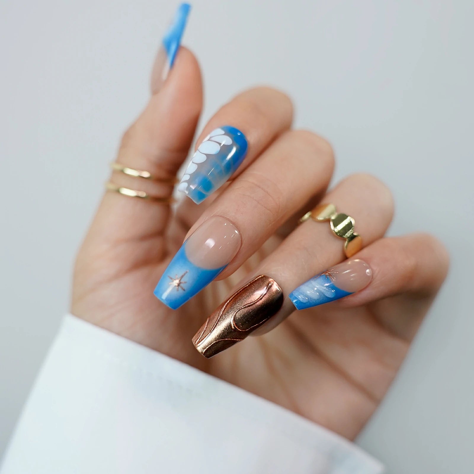 Siva Nail, Canyon, Copper 3D Texture Press on Nails