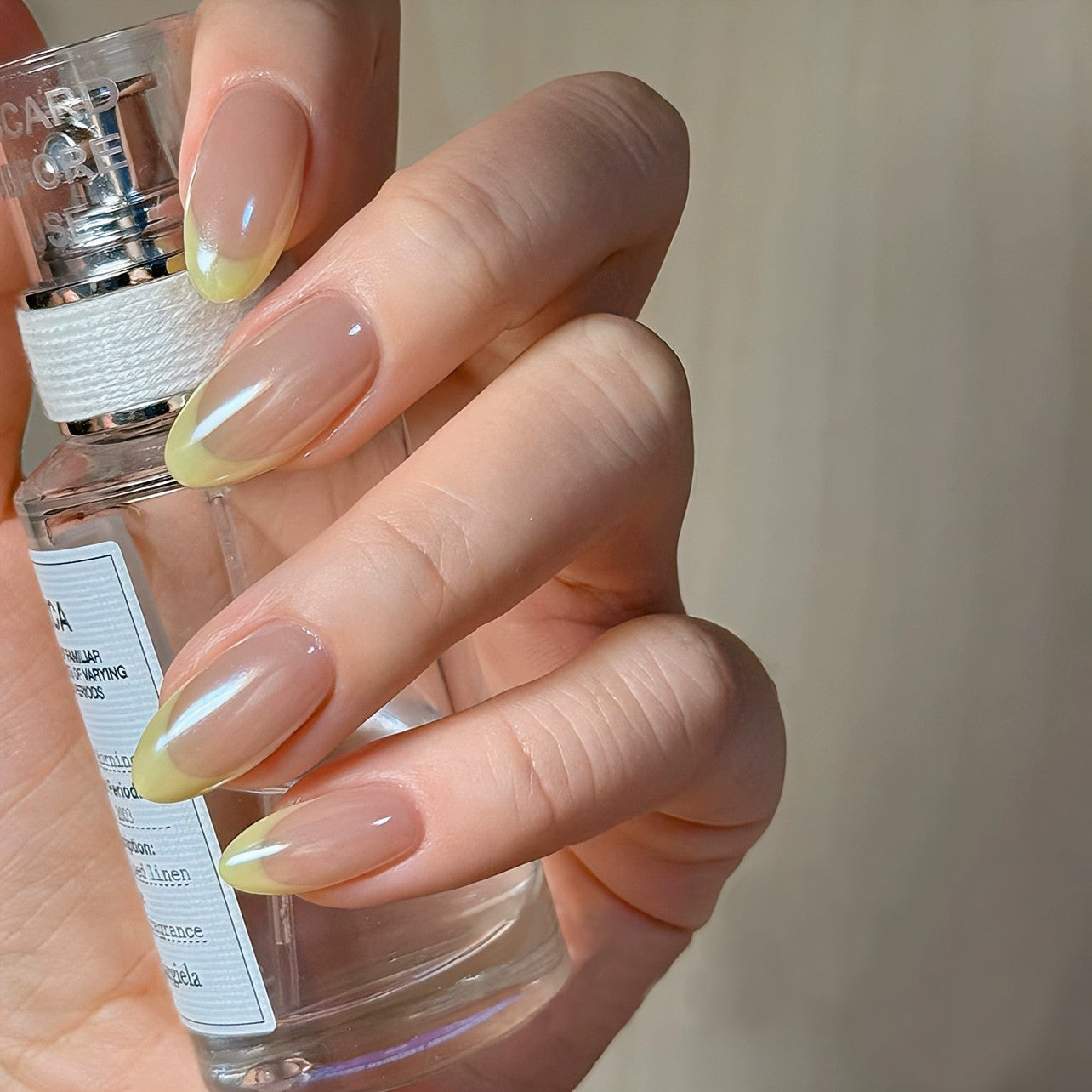Siva Nail, Lemon Glaze, Yellow French Handmade Press on Nails