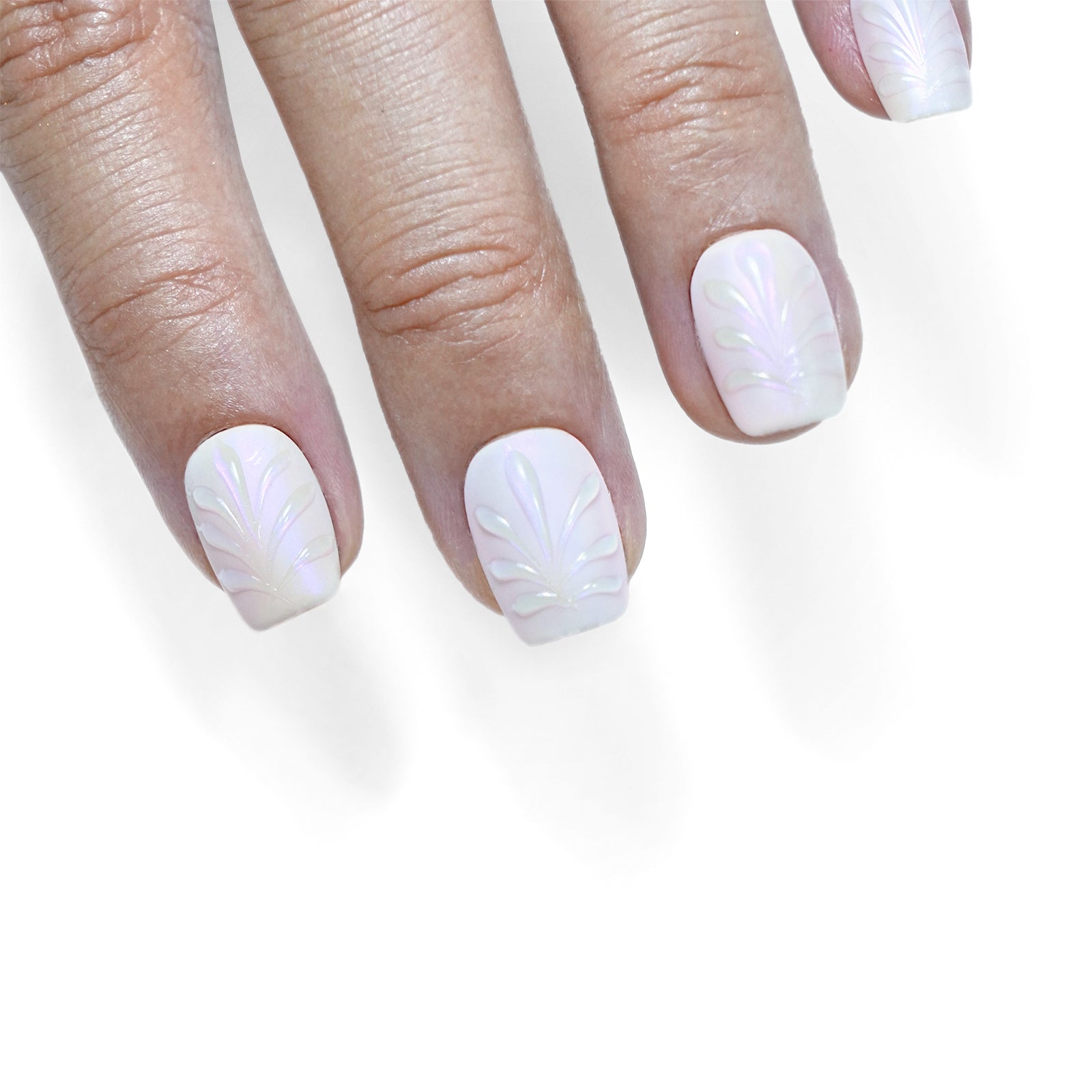 Siva Nail, Pearlescent Glow, Subtle Radiance, Handmade Press on Nails