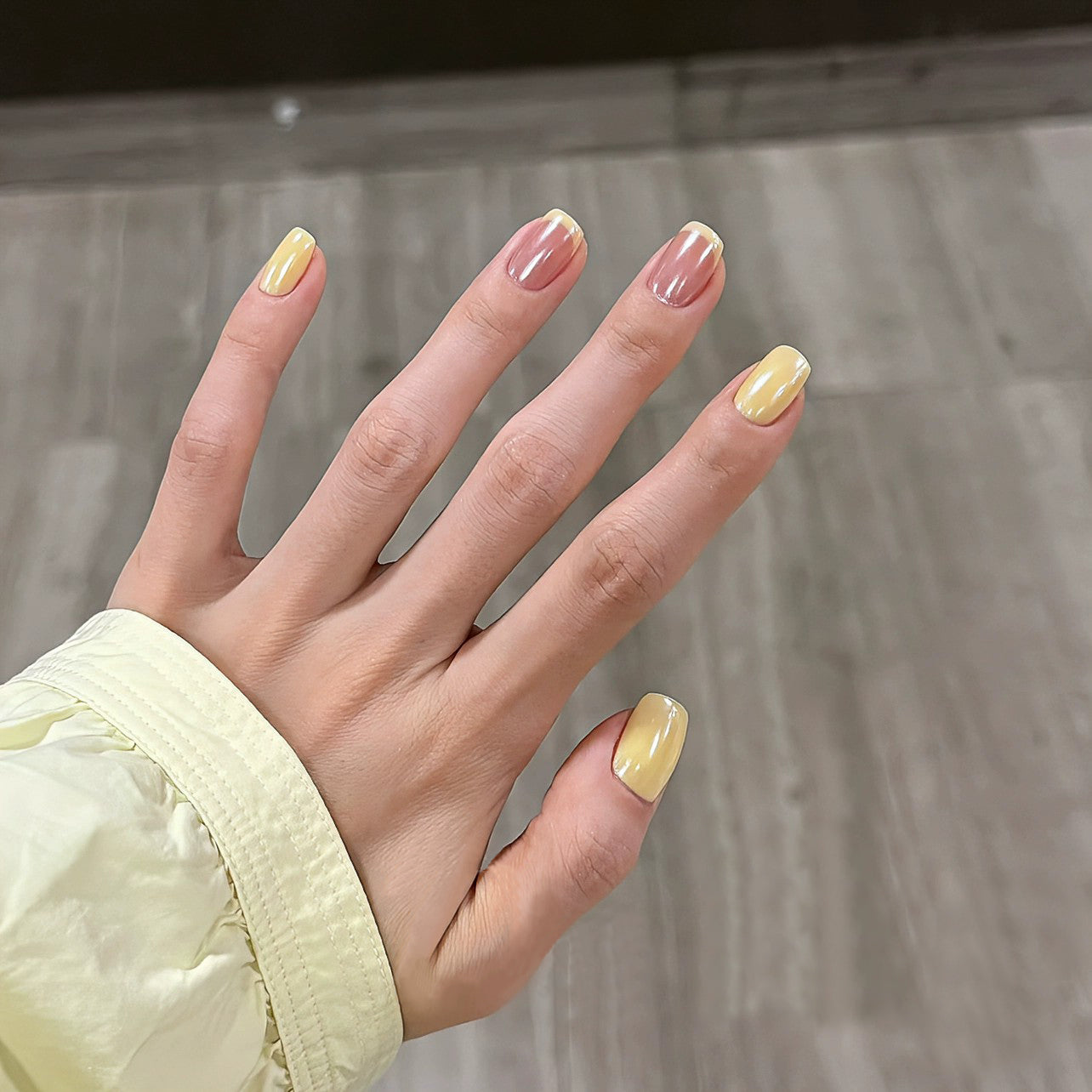 Siva Nail, Sunshine Tip, Yellow French Handmade Press on Nails