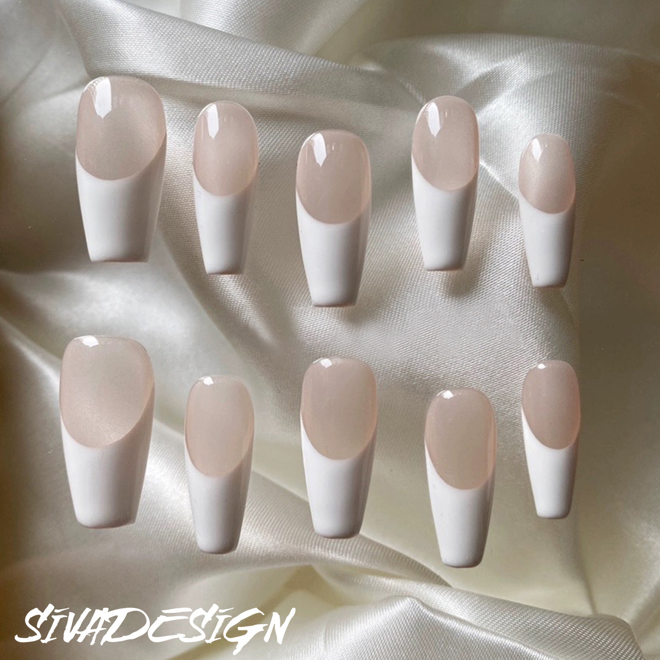 Siva Nail, Misty Blush, Minimalist Handmade Press on Nails