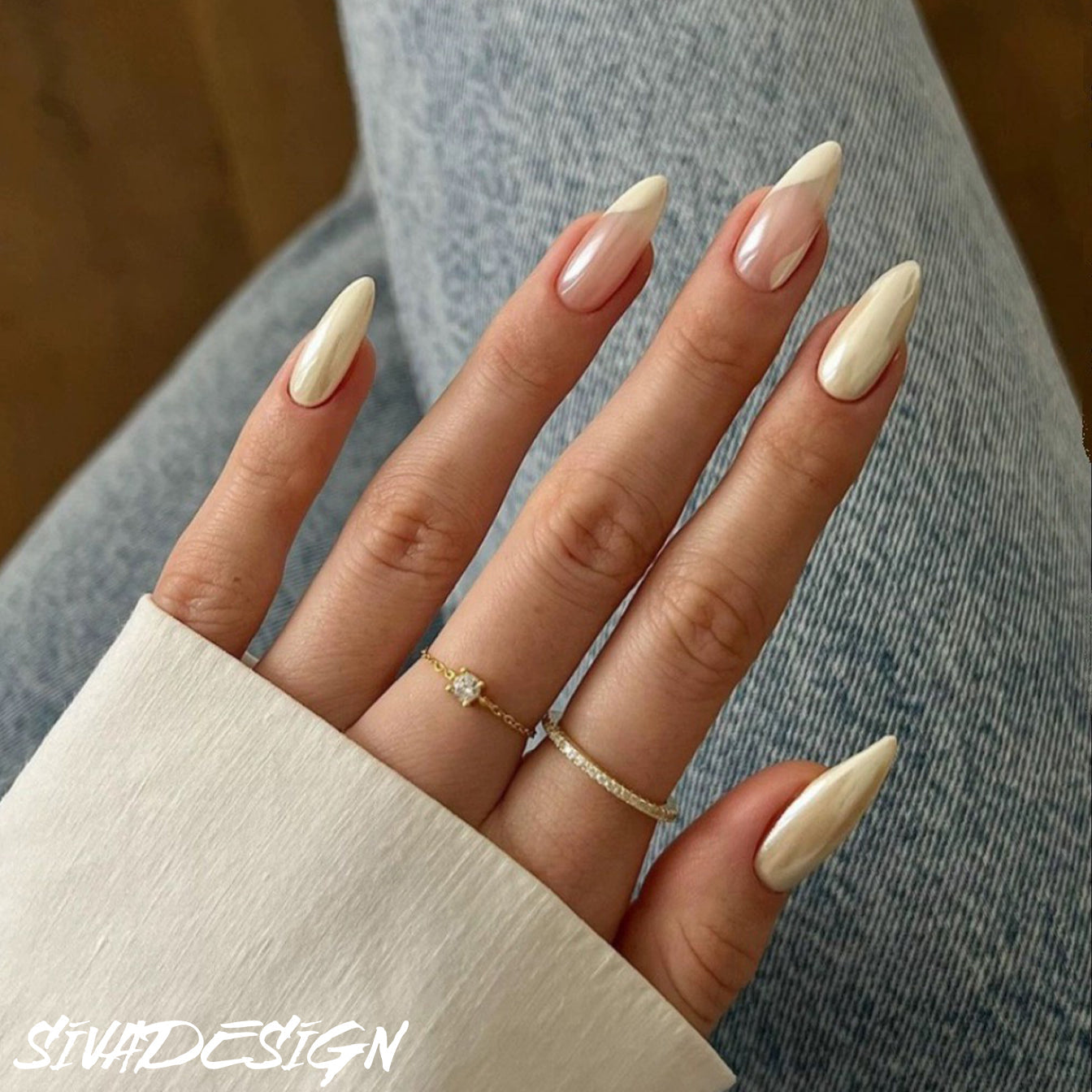 Siva Nail, Lunar Reflections, Elegant Handmade Press on Nails