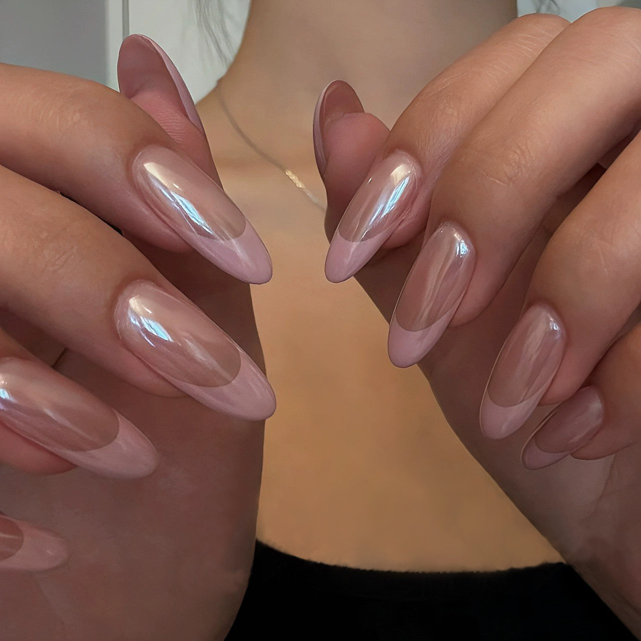 Siva Nail, Pink Glaze, Mirror Shine Handmade Press on Nails
