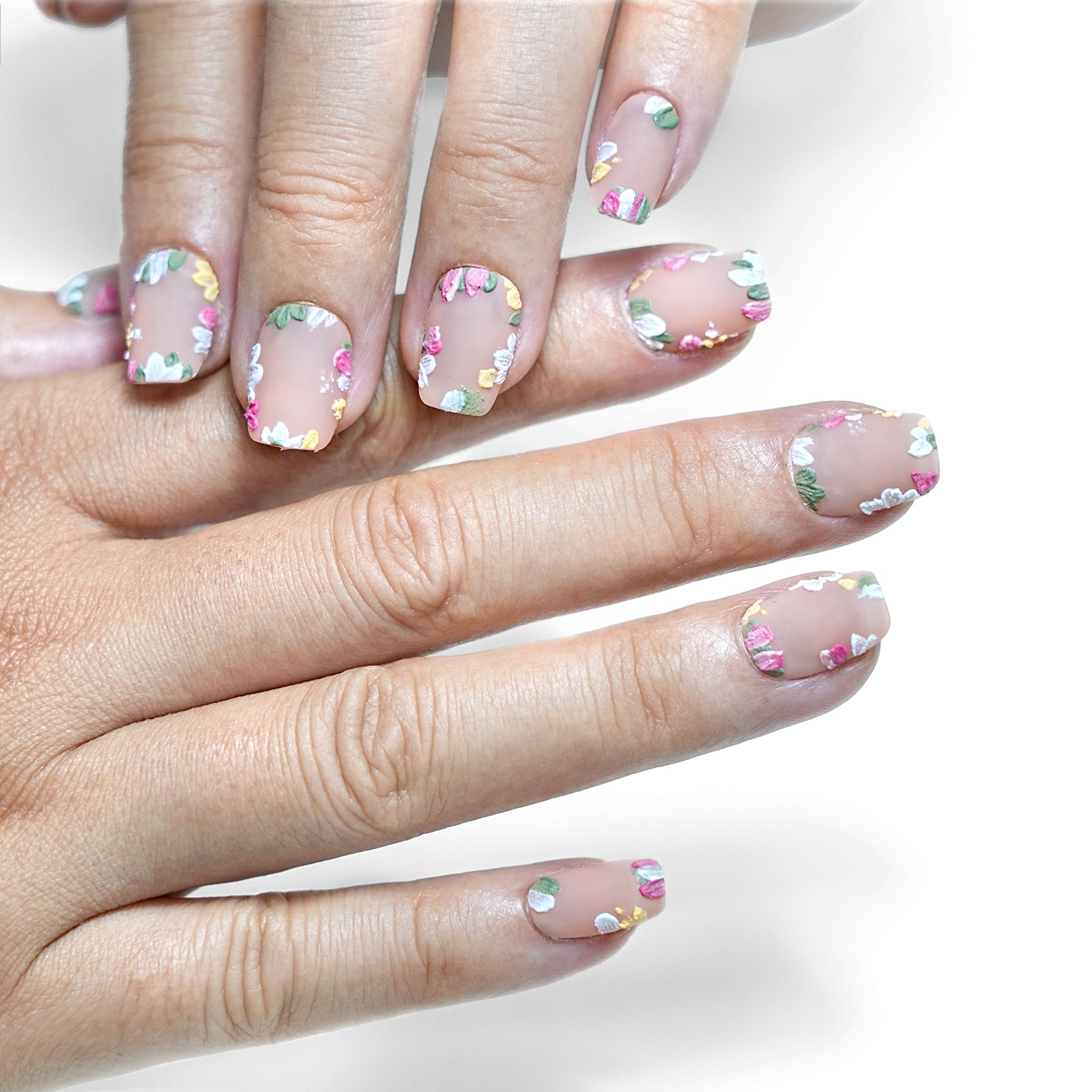 Siva Nail, Petal Whisper, Garden Bliss, Handmade Press on Nails
