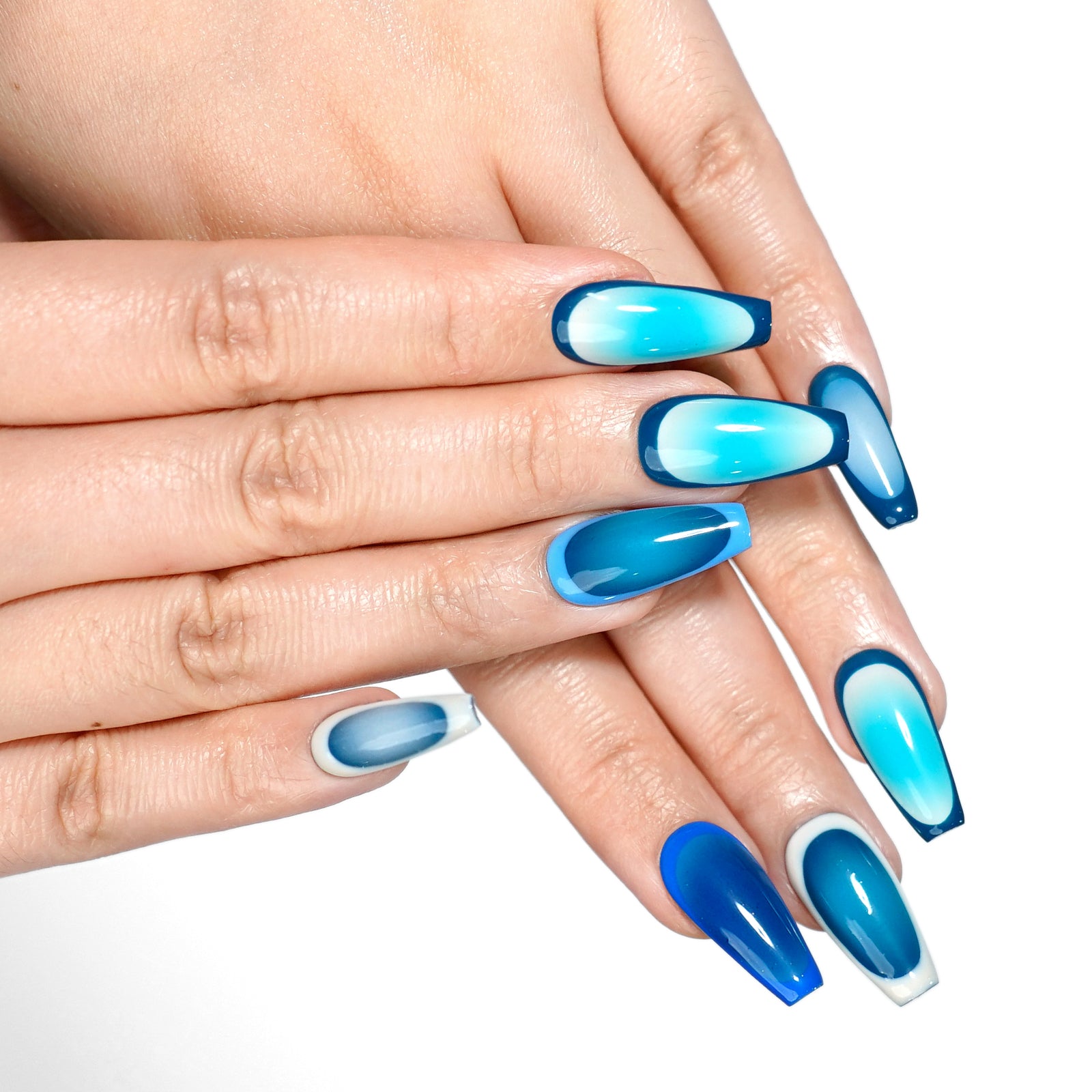 Siva Nail, Summer Ocean, Tranquil Handmade Press on Nails