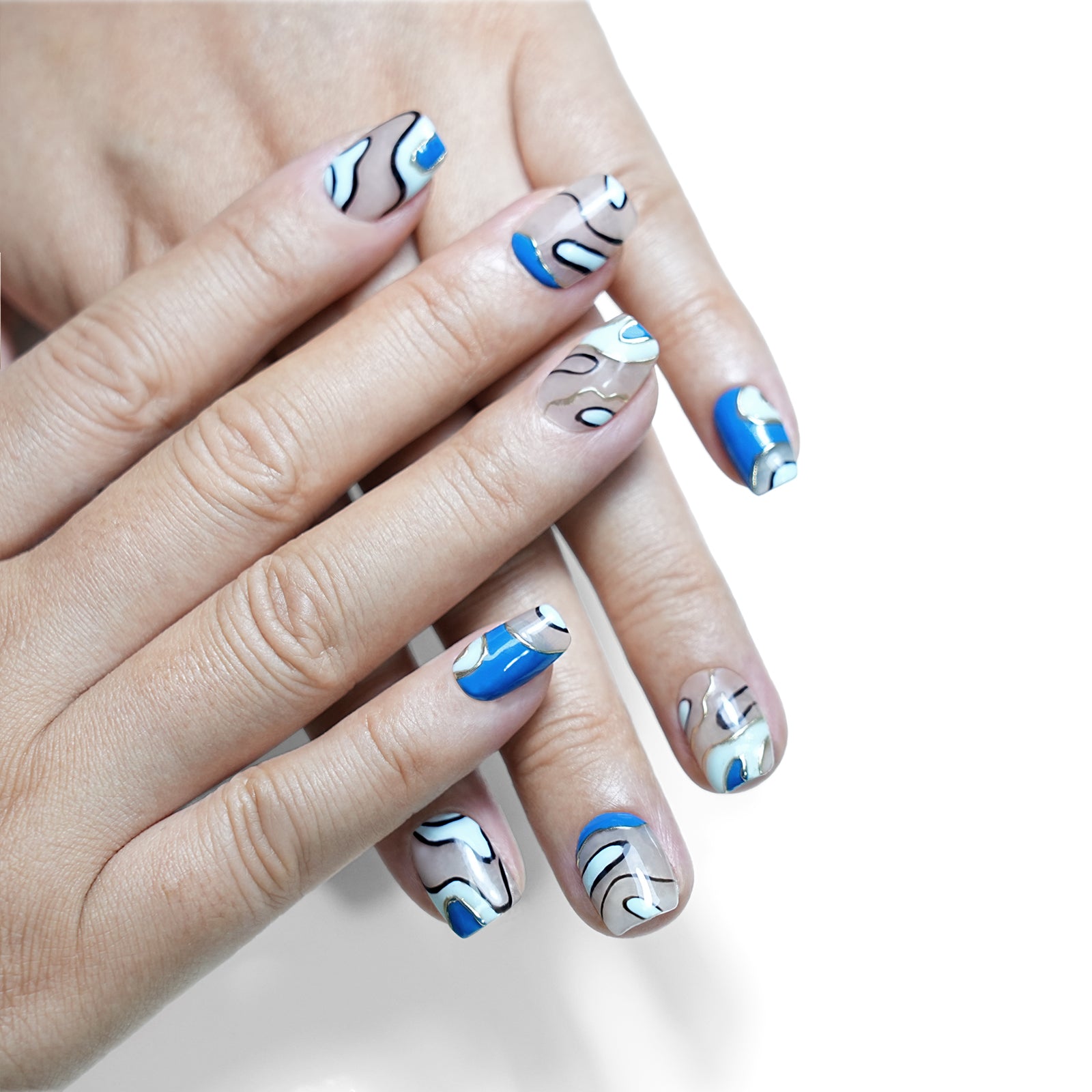 Siva Nail, Flow, Artistic Handmade Press on Nails