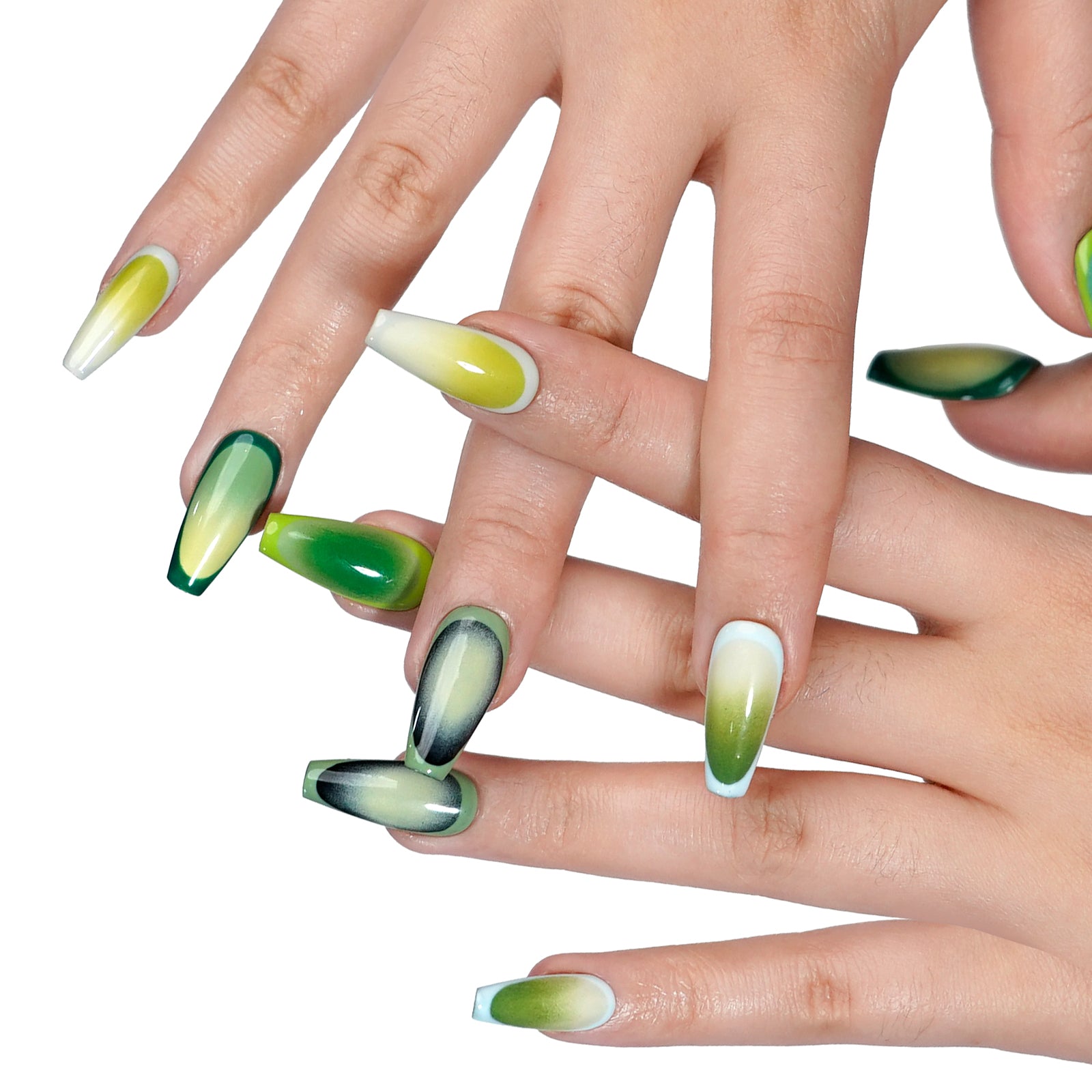 Siva Nail, Summer Hill, Earthy Ombre, Handmade Press on Nails