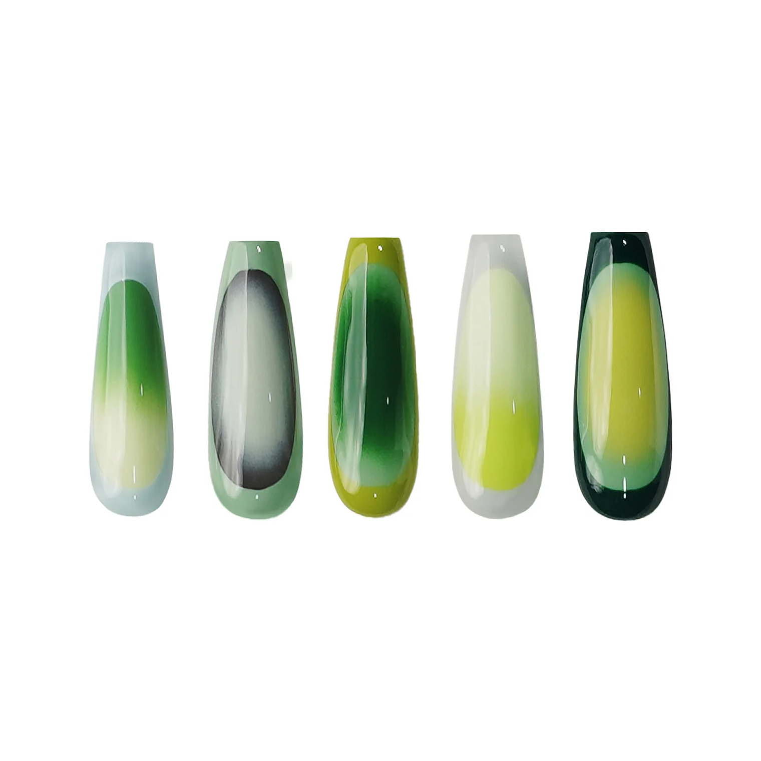 Siva Nail, Summer Hill, Earthy Ombre, Handmade Press on Nails