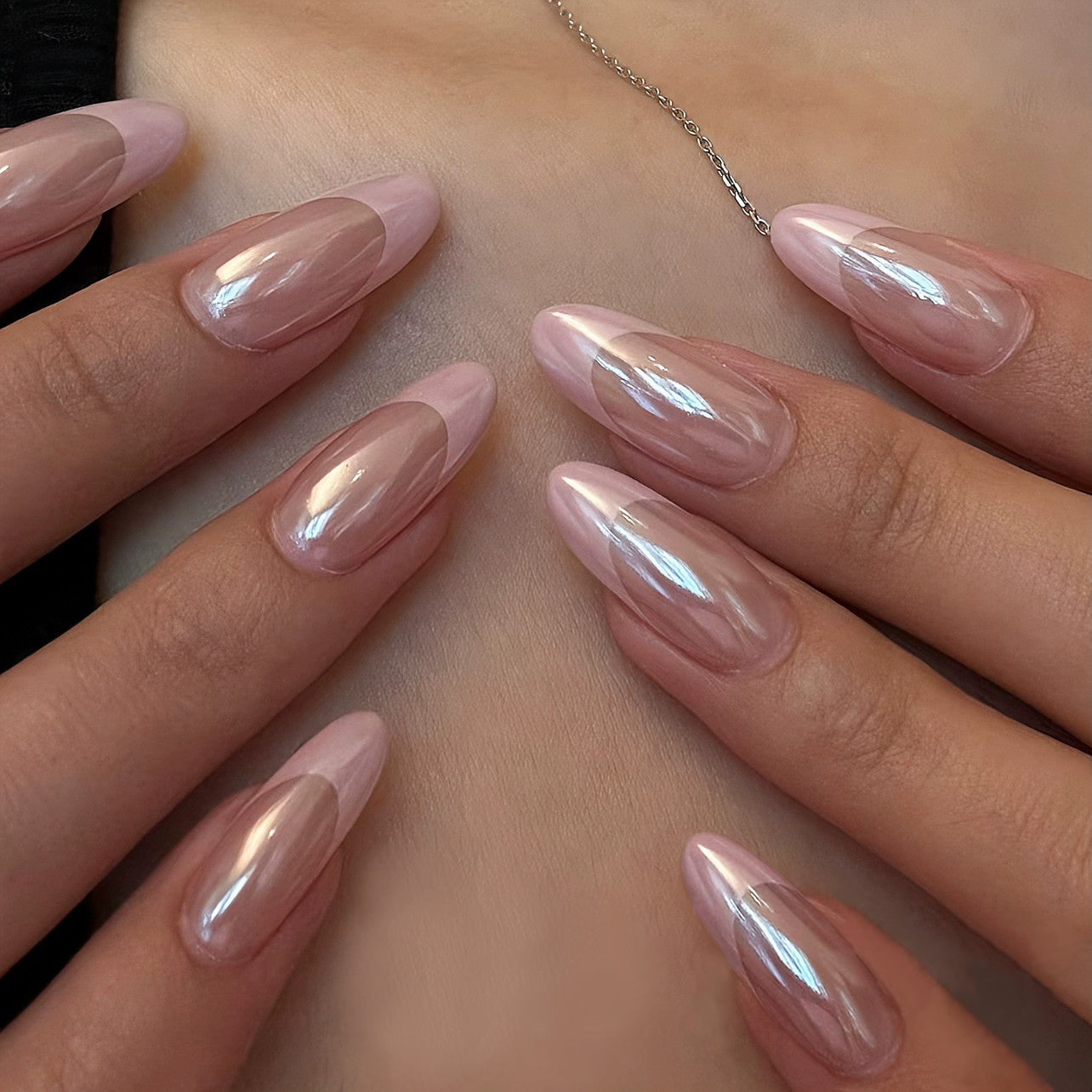 Siva Nail, Pink Glaze, Mirror Shine Handmade Press on Nails