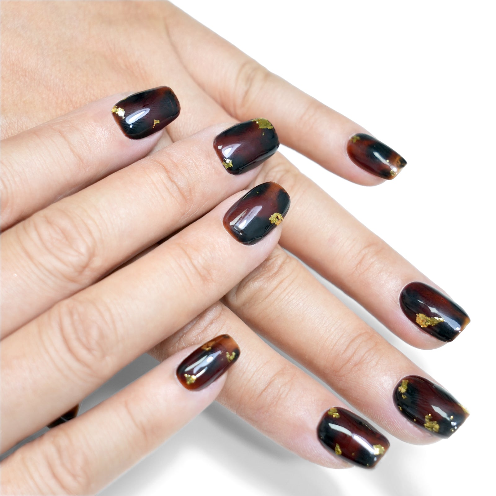 Siva Nail, Vino Luxe, Glam Gold Accents, Handmade Press on Nails