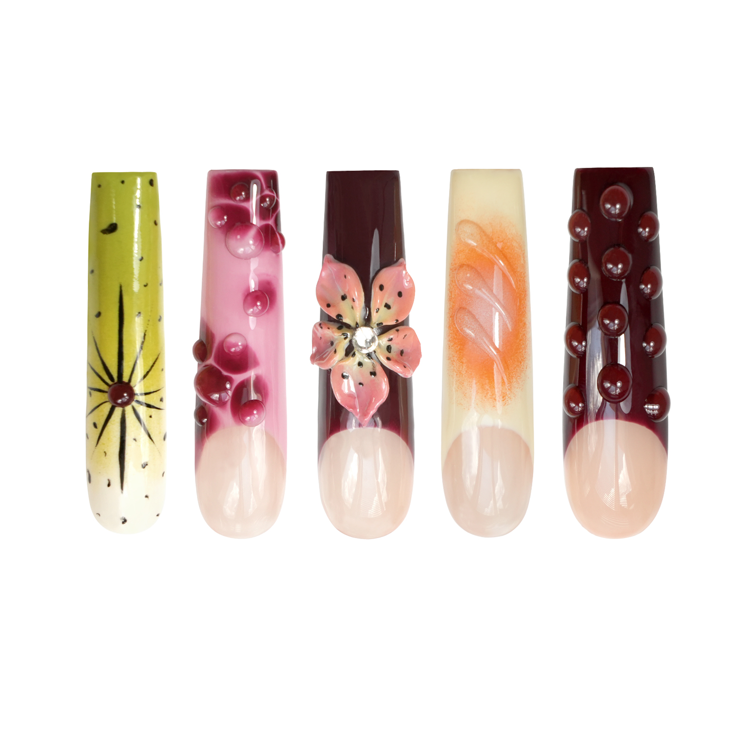 Siva Nail, Petal Painter, Bloomed Artistry, Handmade Press on Nails