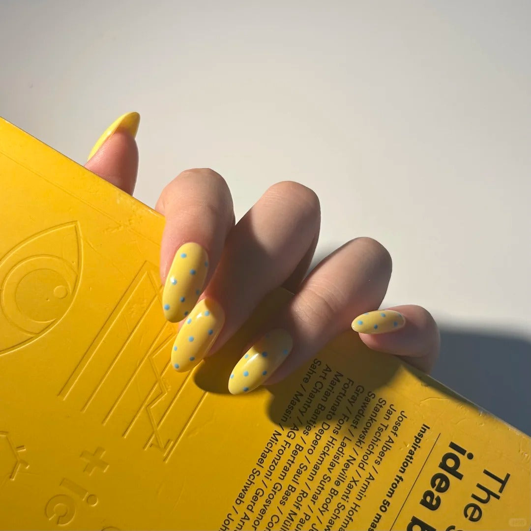 Siva Nail, Mixed Polka Dot, Asymmetrical Dotted Handmade Press on Nails