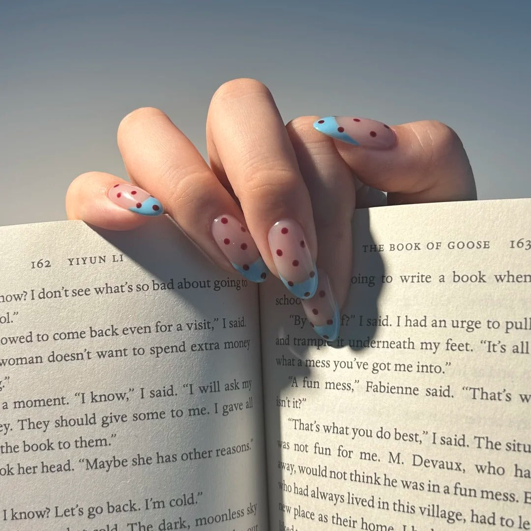 Siva Nail, Mixed Polka Dot, Asymmetrical Dotted Handmade Press on Nails