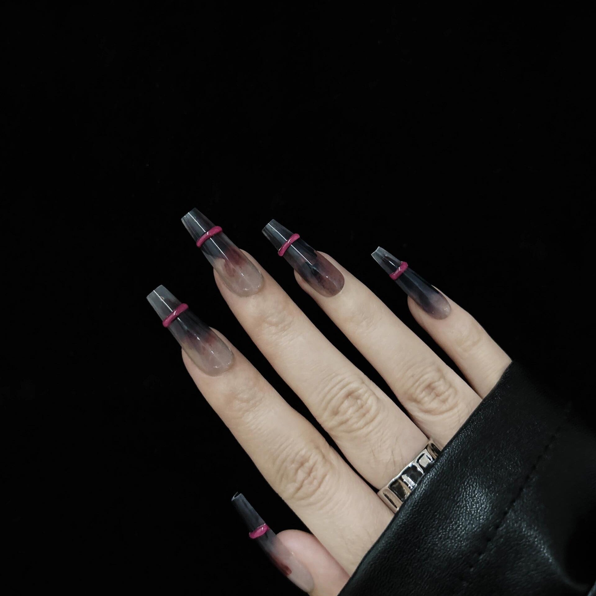 Shadow Box Nails Siva Nail, Shadow Lens, Modern Allure, Handmade Press on Nails
