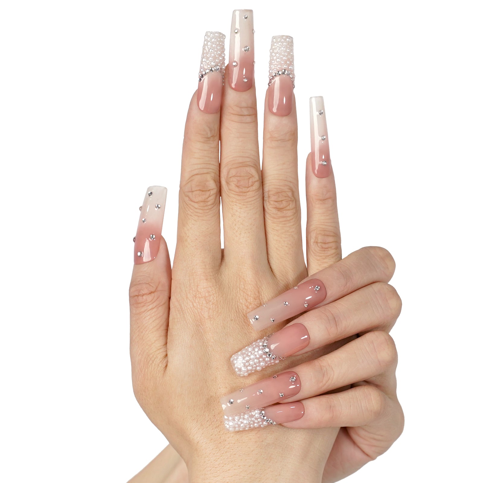 Siva Nail, Pearlescent Dreams, Radiant Glamour, Handmade Press on Nails