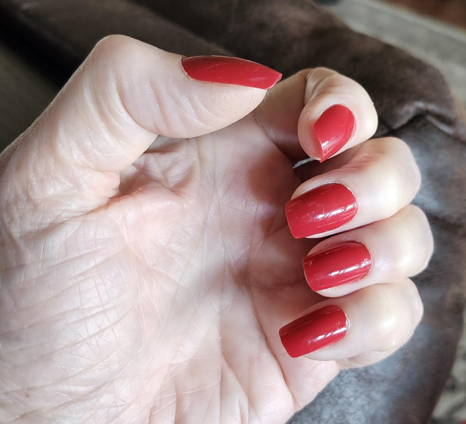 I have fallen in love with the idea of press-on nails as opposed to going to the nail salon and paying a small fortune each month. These fit my nail bed, are thin enough to feel like my own nails, and are easily filed to my preferred nail shape.