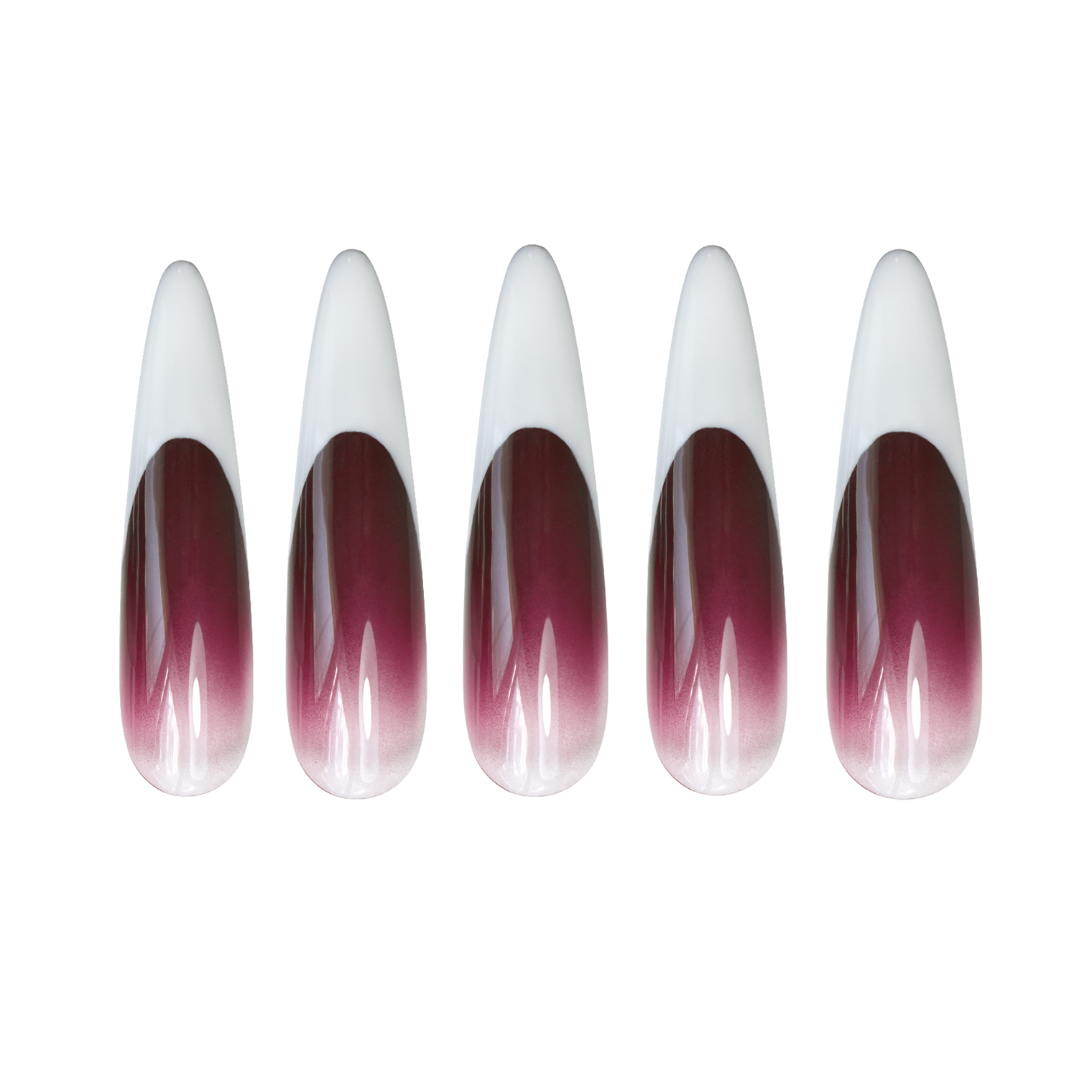 Siva Nail, Lunar Shee, Dark Red, Handmade Press on Nails