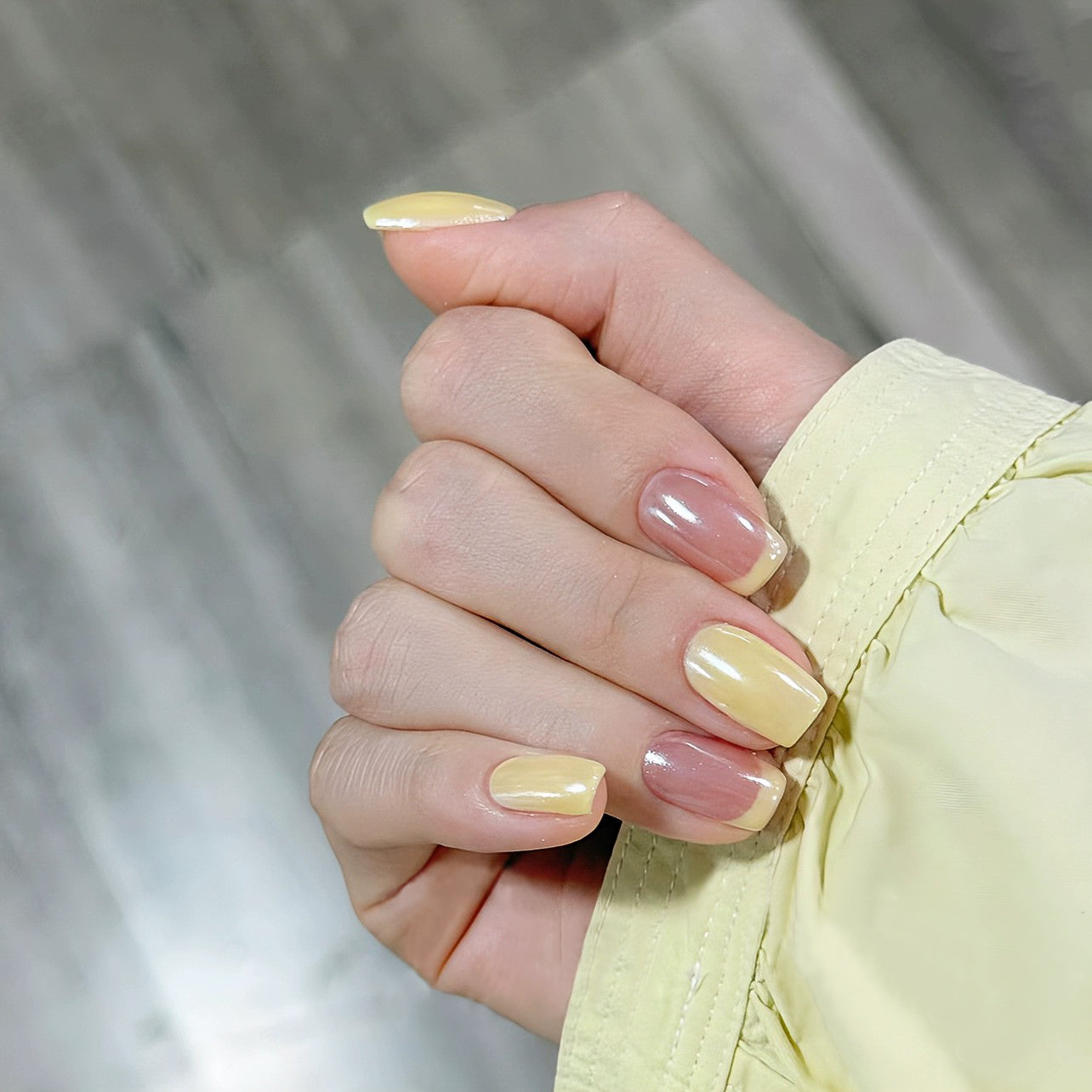 Siva Nail, Sunshine Tip, Yellow French Handmade Press on Nails