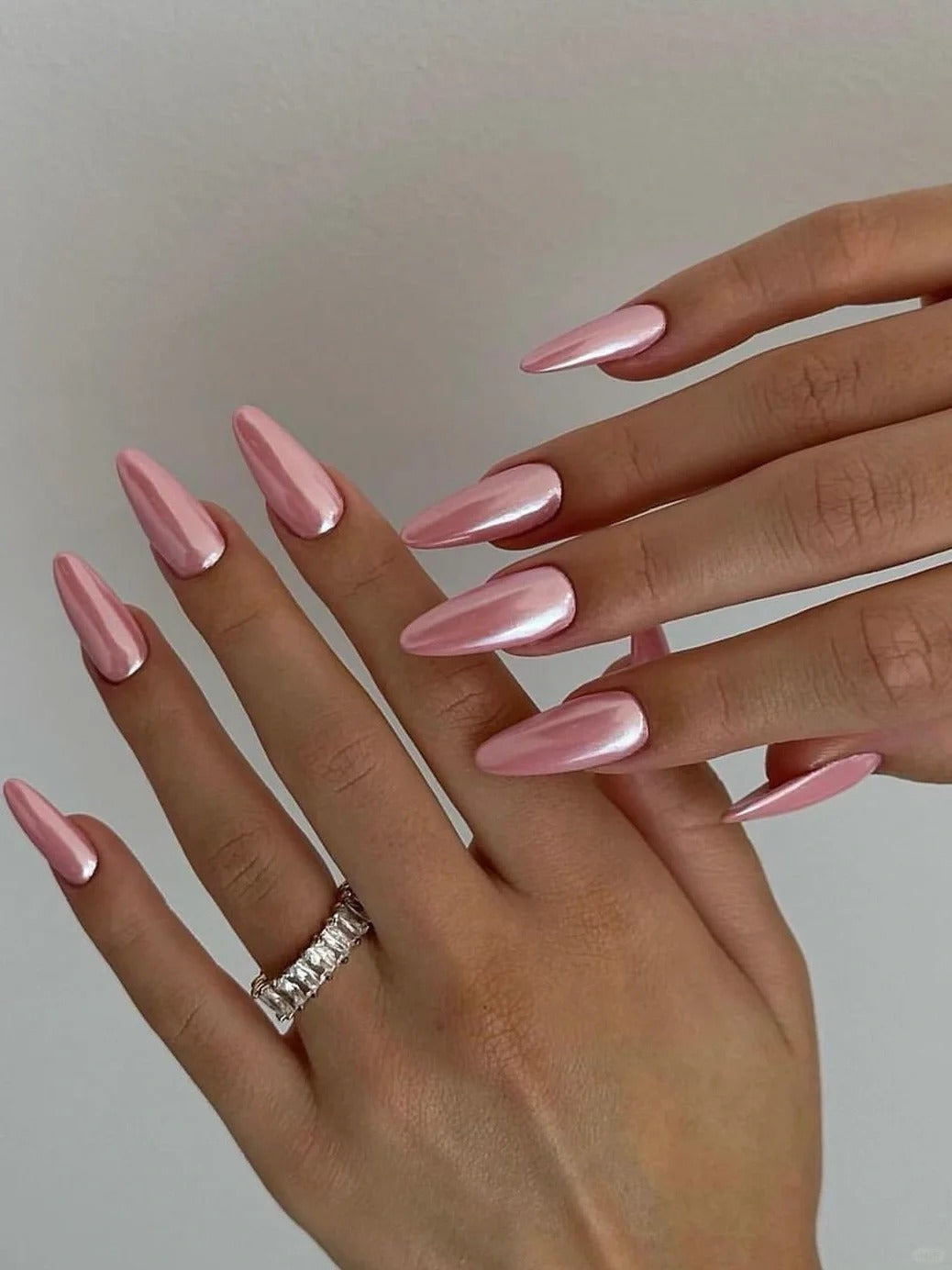 Siva Nail, Rose Chrome, Pink Mirror Handmade Press on Nails