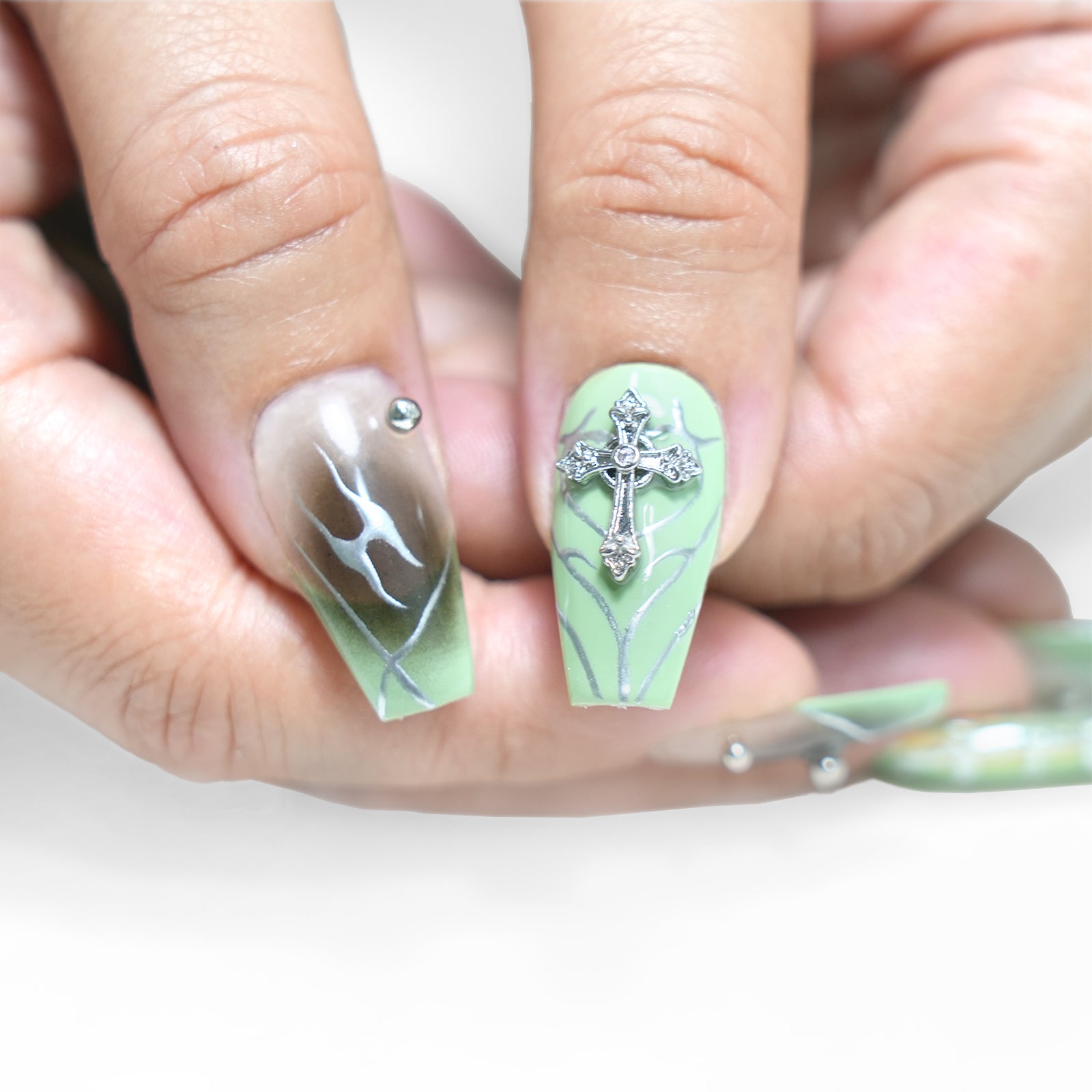 Siva Nail, Mint Mystique, Luxury Style Handmade Press on Nails