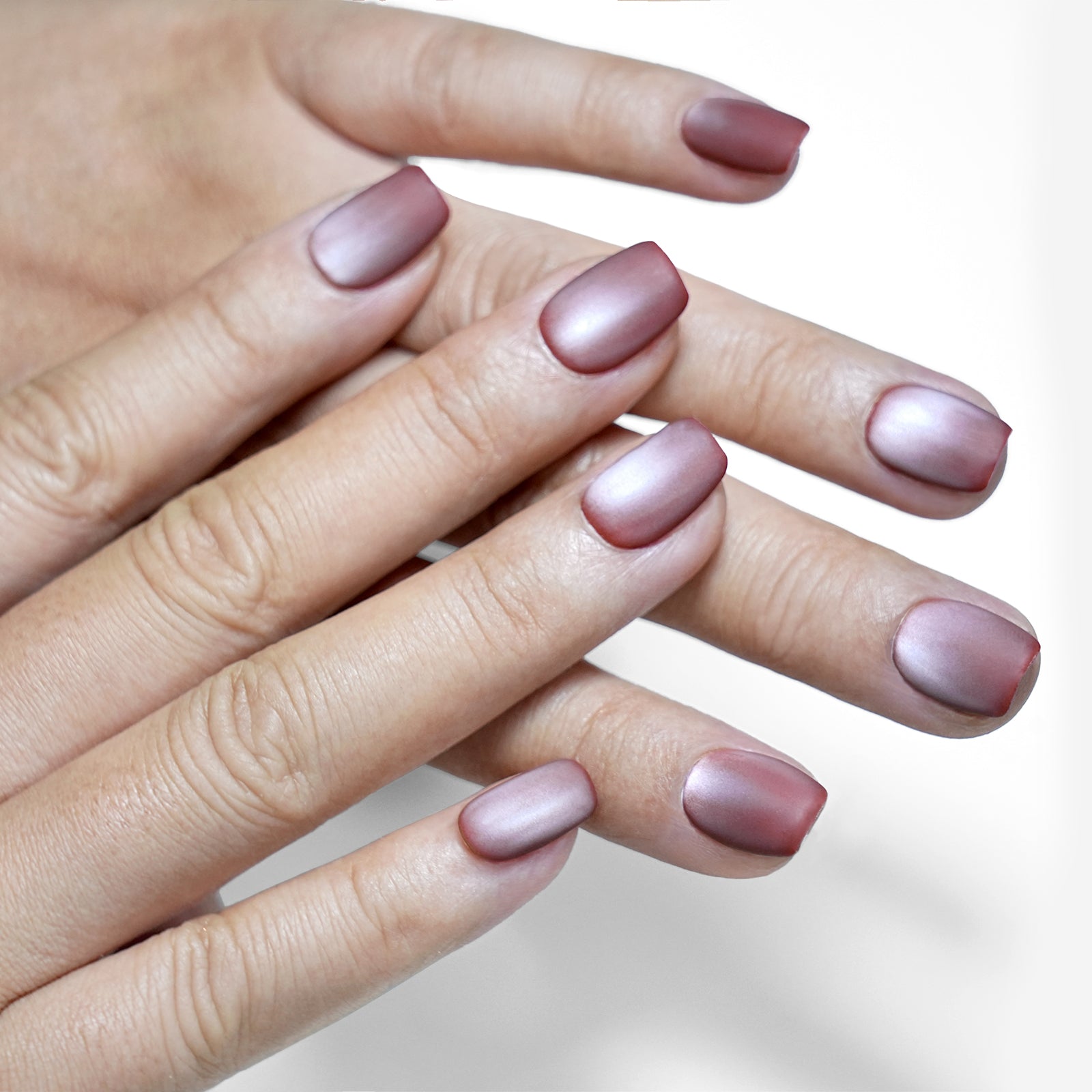 Siva Nail, Velvet Bronze, Matte Fall Ombre, Handmade Press on Nails
