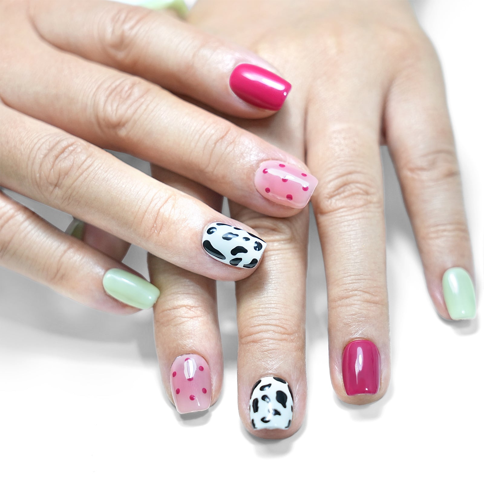 Siva Nail, Wild Blush, Trendy Charm, Handmade Press on Nails