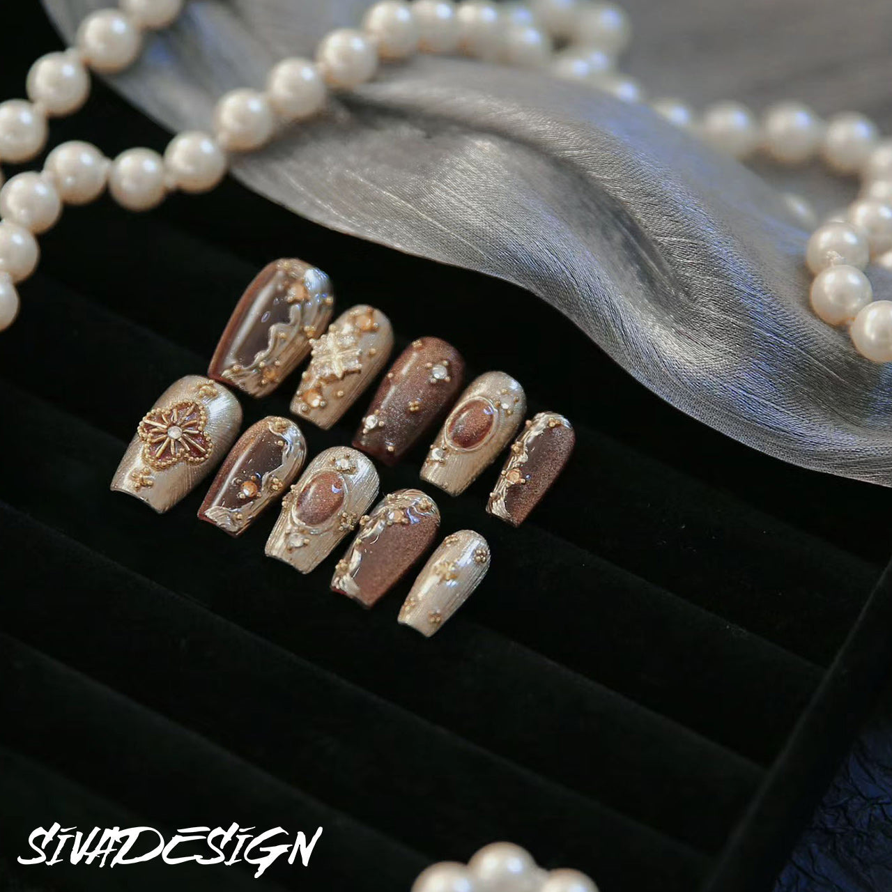 Siva Nail, Antique Grace, Classic Style Press on Nails