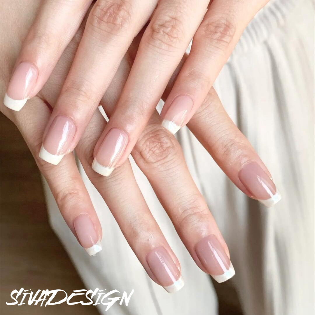 Siva Nail, Sunset Blush, Subtle Grace, Handmade Press on Nails