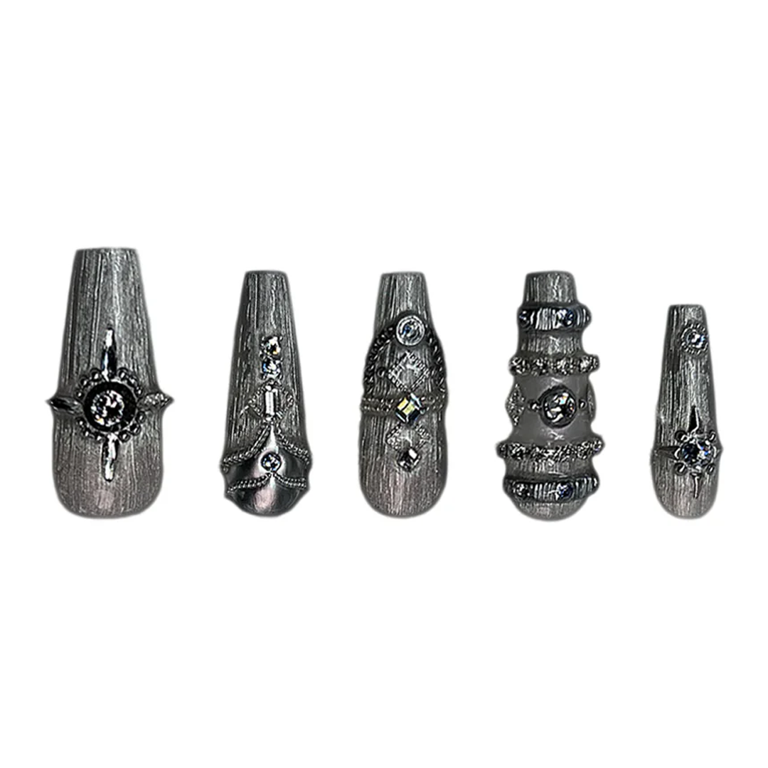 Siva Nail, Athena, Metallic Mythic Style Press on Nails
