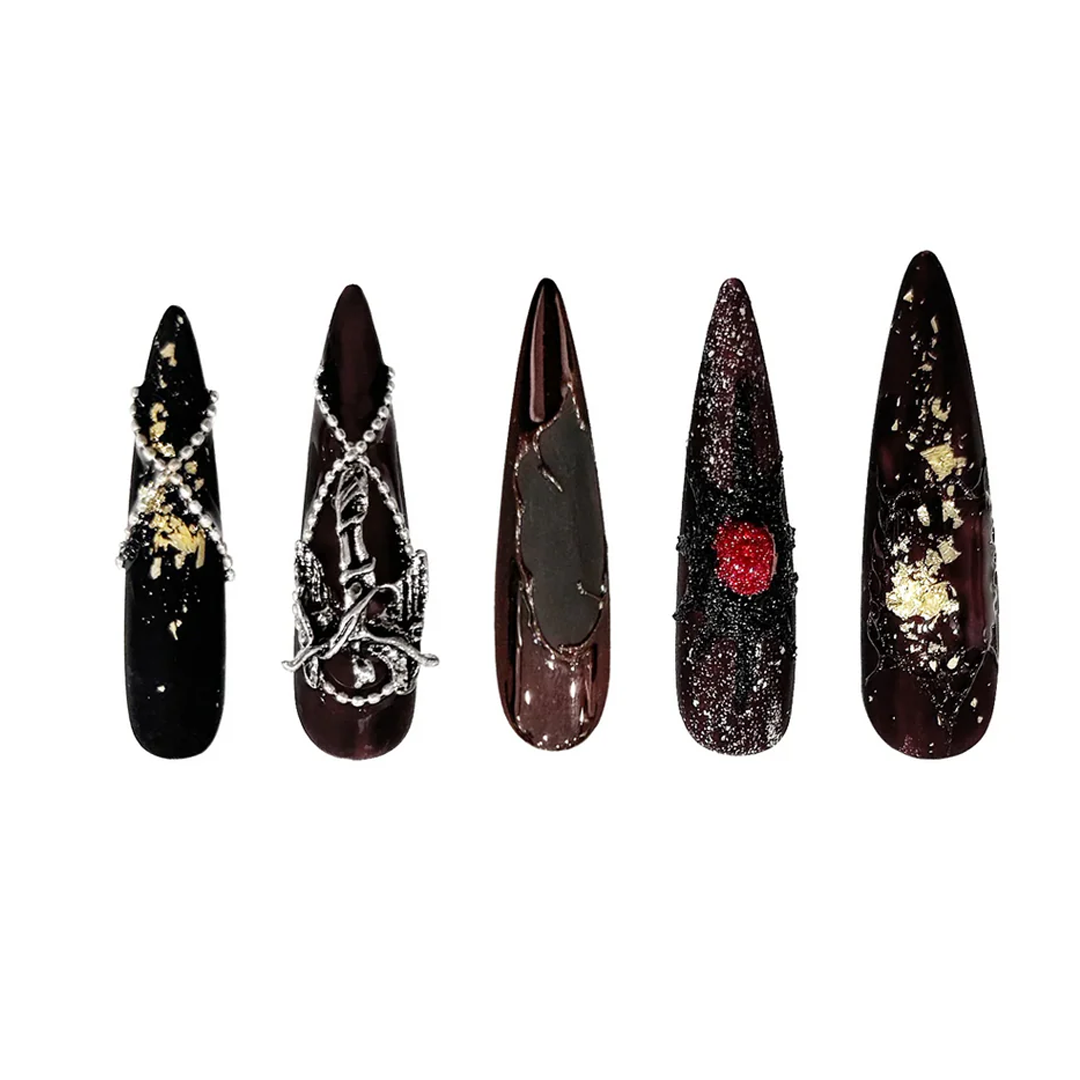 Siva Nail, Midnight Webs, Gothic Press on Nails