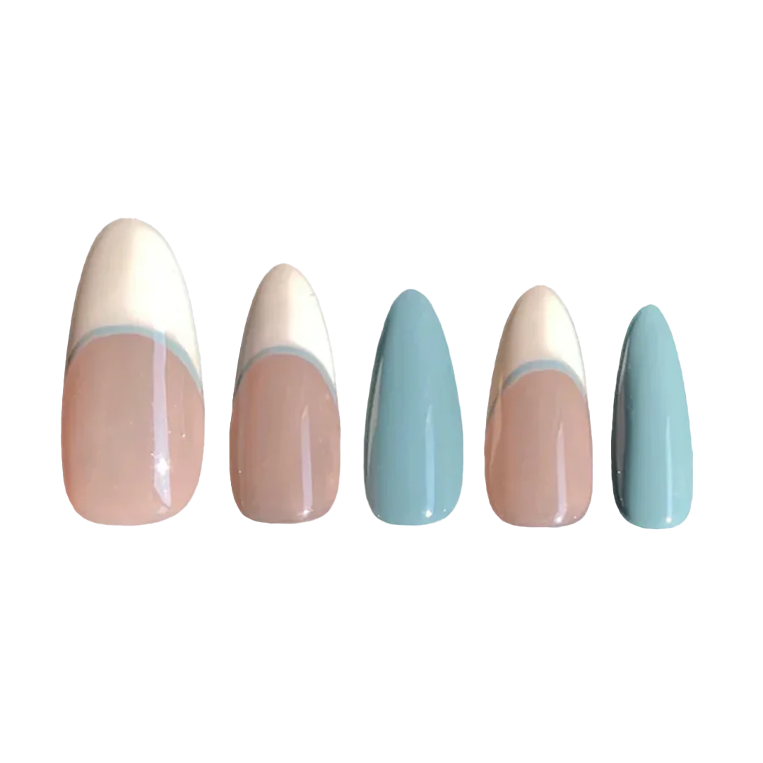 Siva Nail, Minted Elegance, Minimalist Handmade Press on Nails