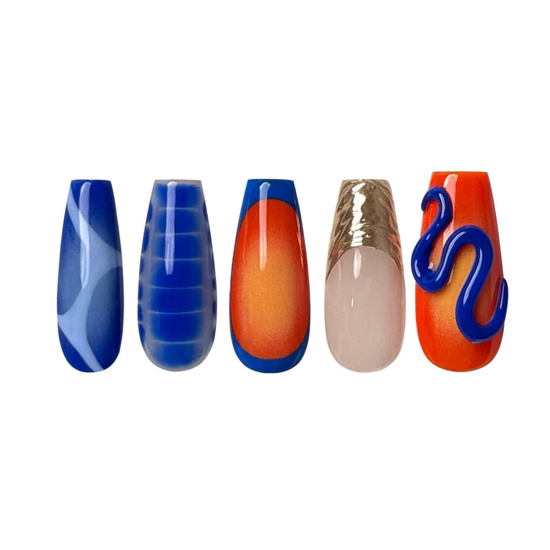 Siva Nail, Neon Wave Mix – Avant-Garde Handmade Press on Nails