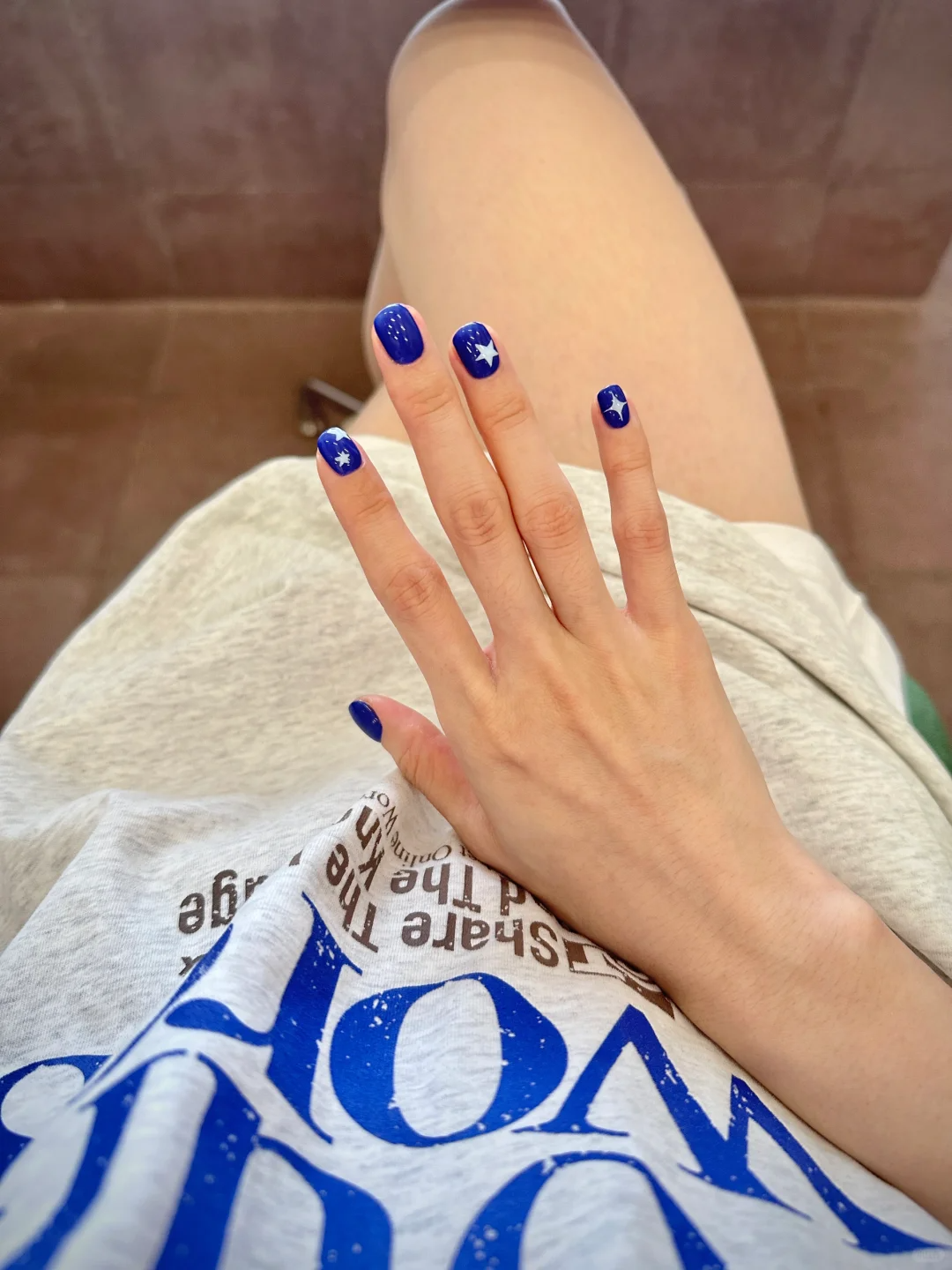 Siva Nail, Starburst Red Blue, Patriotic Handmade Press on Nails