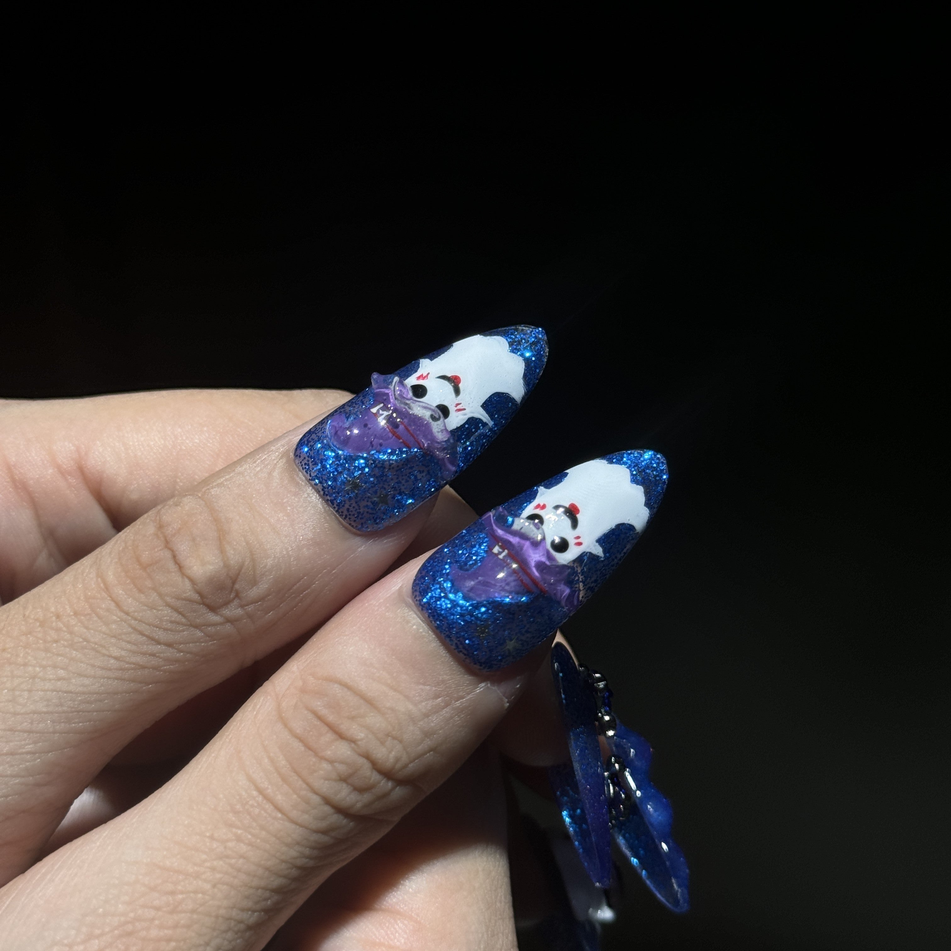 Siva Nail, Ghostly Glee, Halloween Handmade Press on Nails