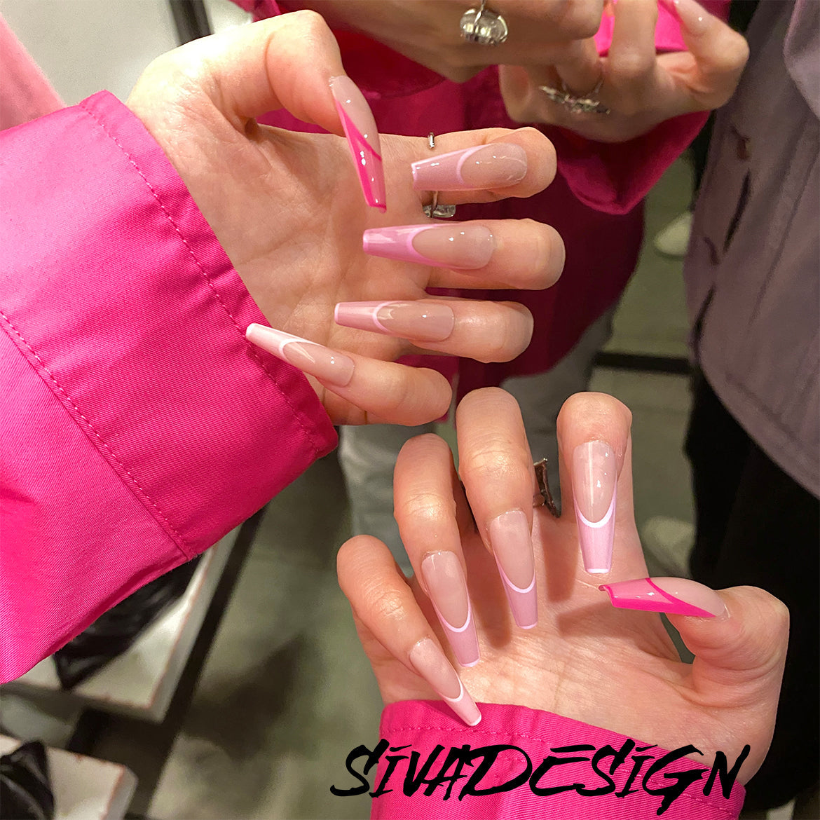 Siva Nail, Whispering Lilac (Pink), Chic Elegance, Handmade Press on Nails