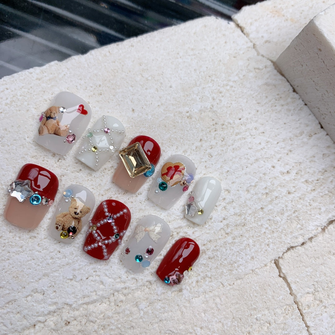 Siva Nail, Toy Chest Treasures, Nostalgic Charm, Handmade Press on Nails