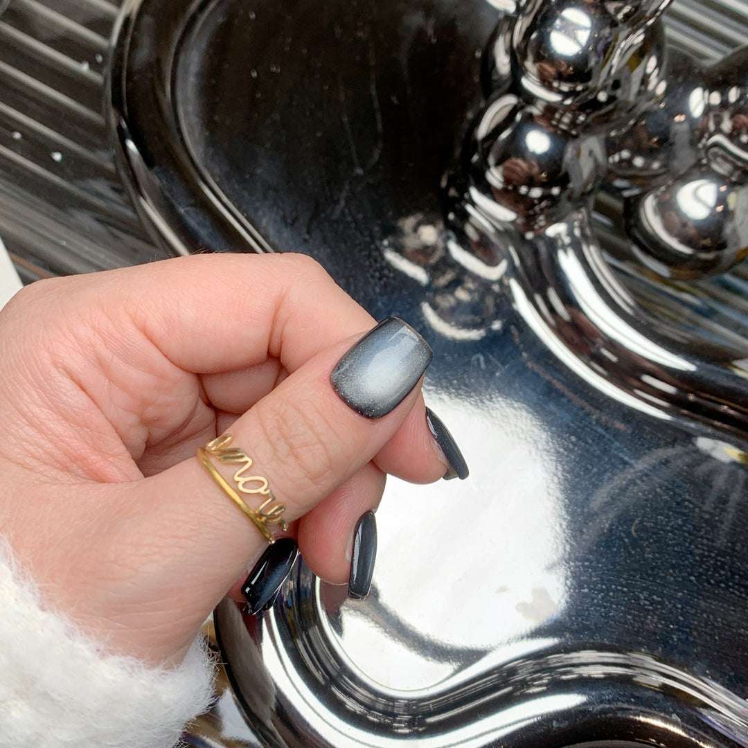 Siva Nail, Mystic Eclipse, Dark Ombre, Handmade Press on Nails