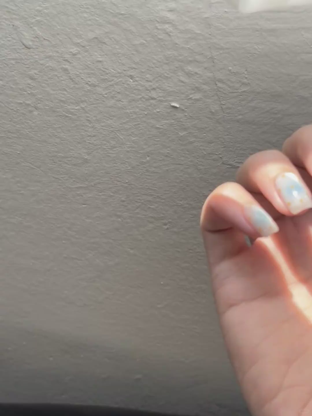 Siva Nail, Dreamy Dotted, Blue Orange Handmade Press on Nails