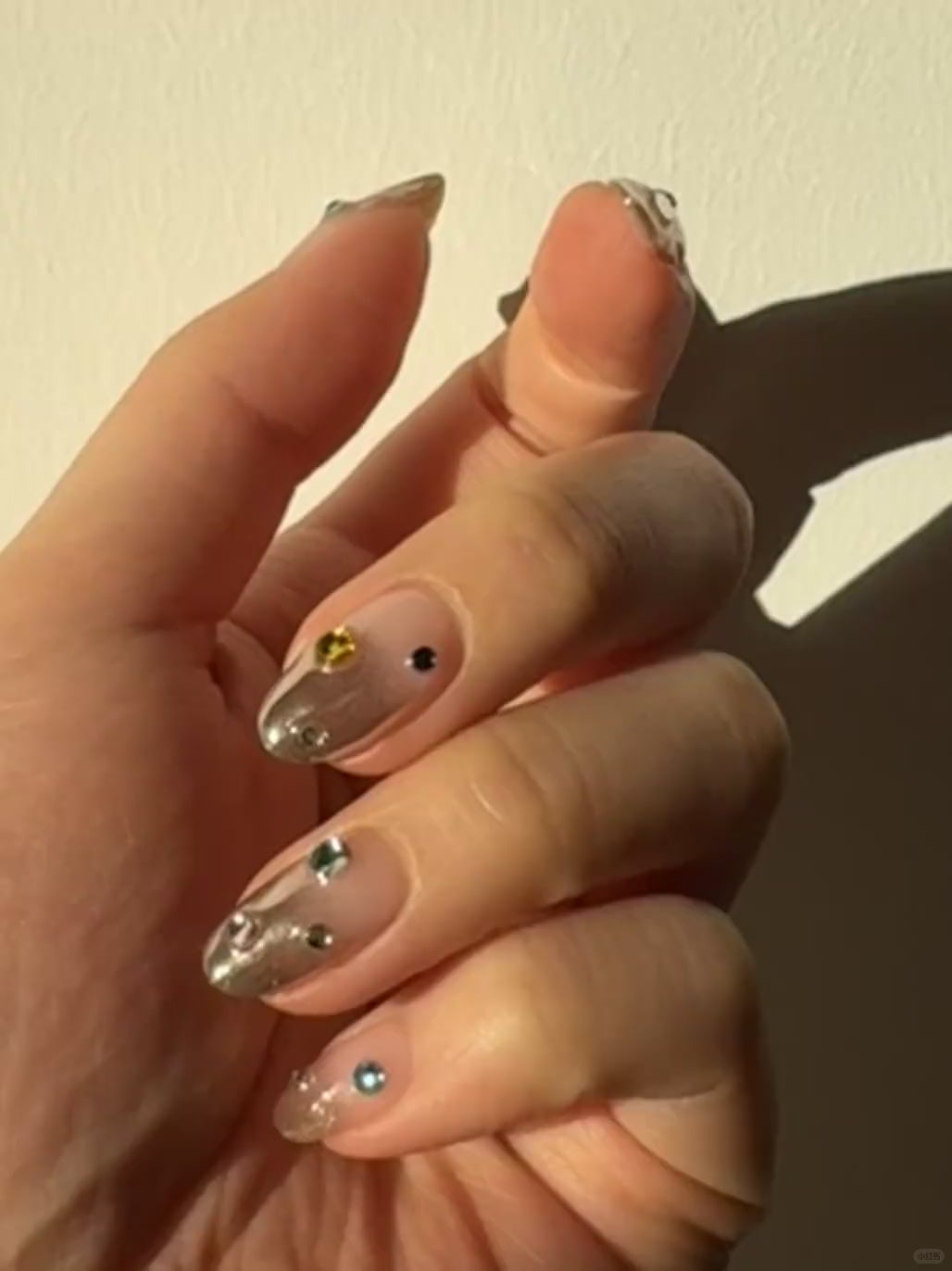 Siva Nail, Cosmic Drip, Chrome Gem Handmade Press on Nails