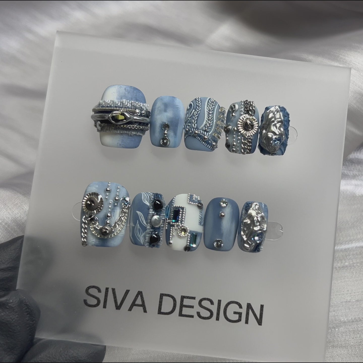 Siva Nail, Cowgirl Claws, Western Chic Style Handmade Press on Nails
