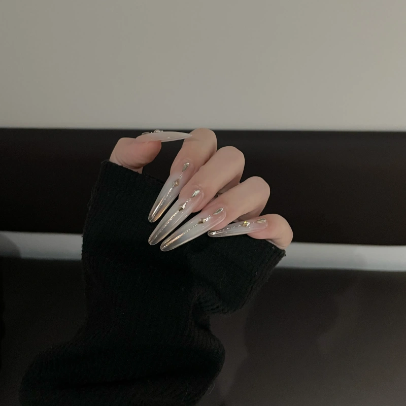 Siva Nail,Crystal Frost Gradient Handmade Press on Nails