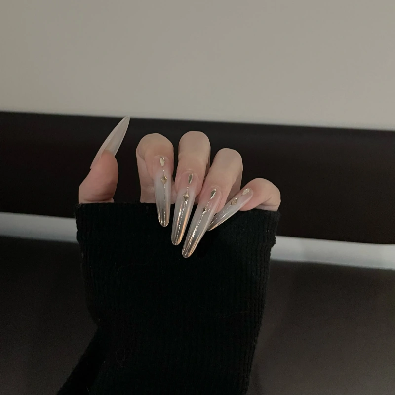 Siva Nail,Crystal Frost Gradient Handmade Press on Nails